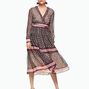 Kate Spade Floral Tile Tiered Dress